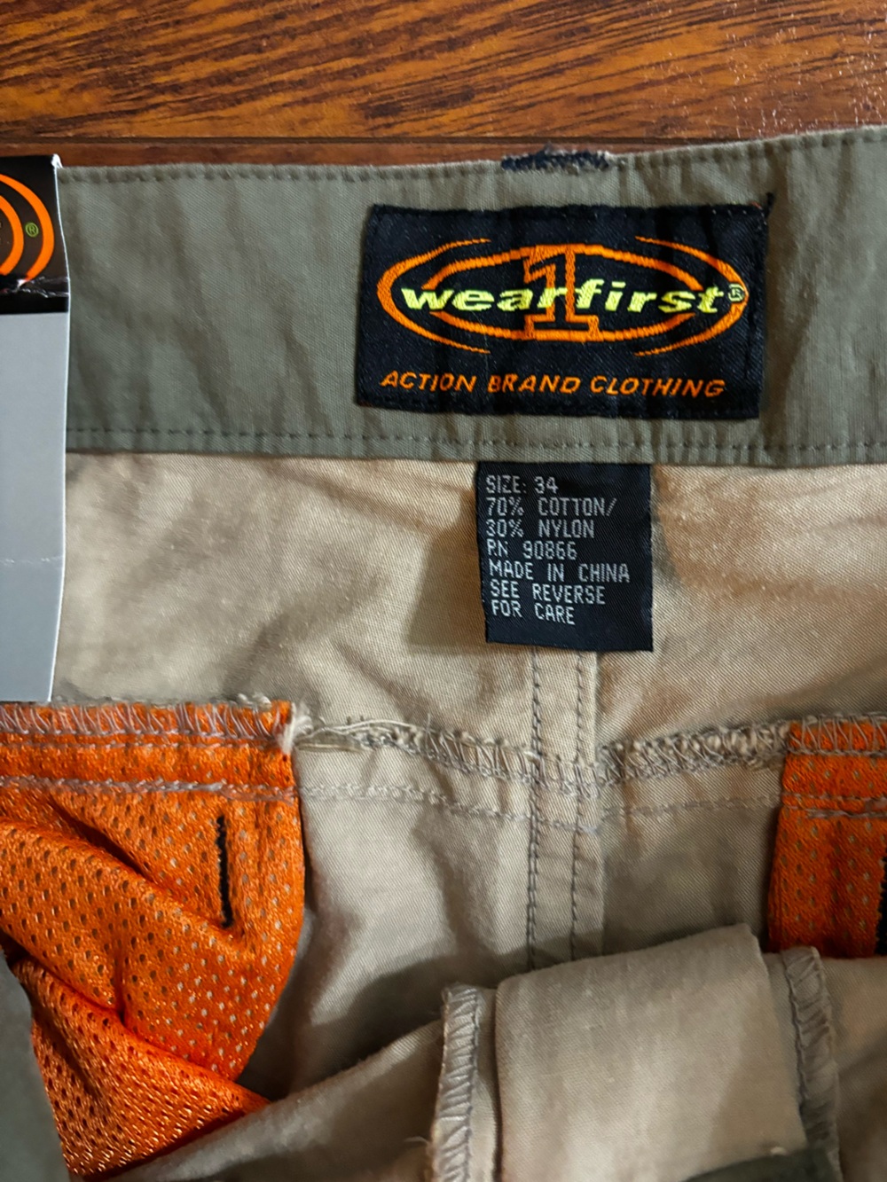 Wear First NWT Cargo Shorts Y2K Khaki Beige Outdoor Utility Cropped Pants + Belt - Picture 9 of 12